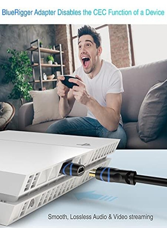 بلو ريجر محول BlueRigger HDMI CEC بدون مانع (4K UHD، ARC، إيثرنت، مانع مانع CEC من ذكر إلى أنثى) - متوافق مع أجهزة التلفزيون عالية الدقة، وأجهزة بث التلفزيون، وChromecast، وNintendo Switch، وXbox، وPS5، وأجهزة الكمبيوتر، ومكبرات الصوت - Image 4